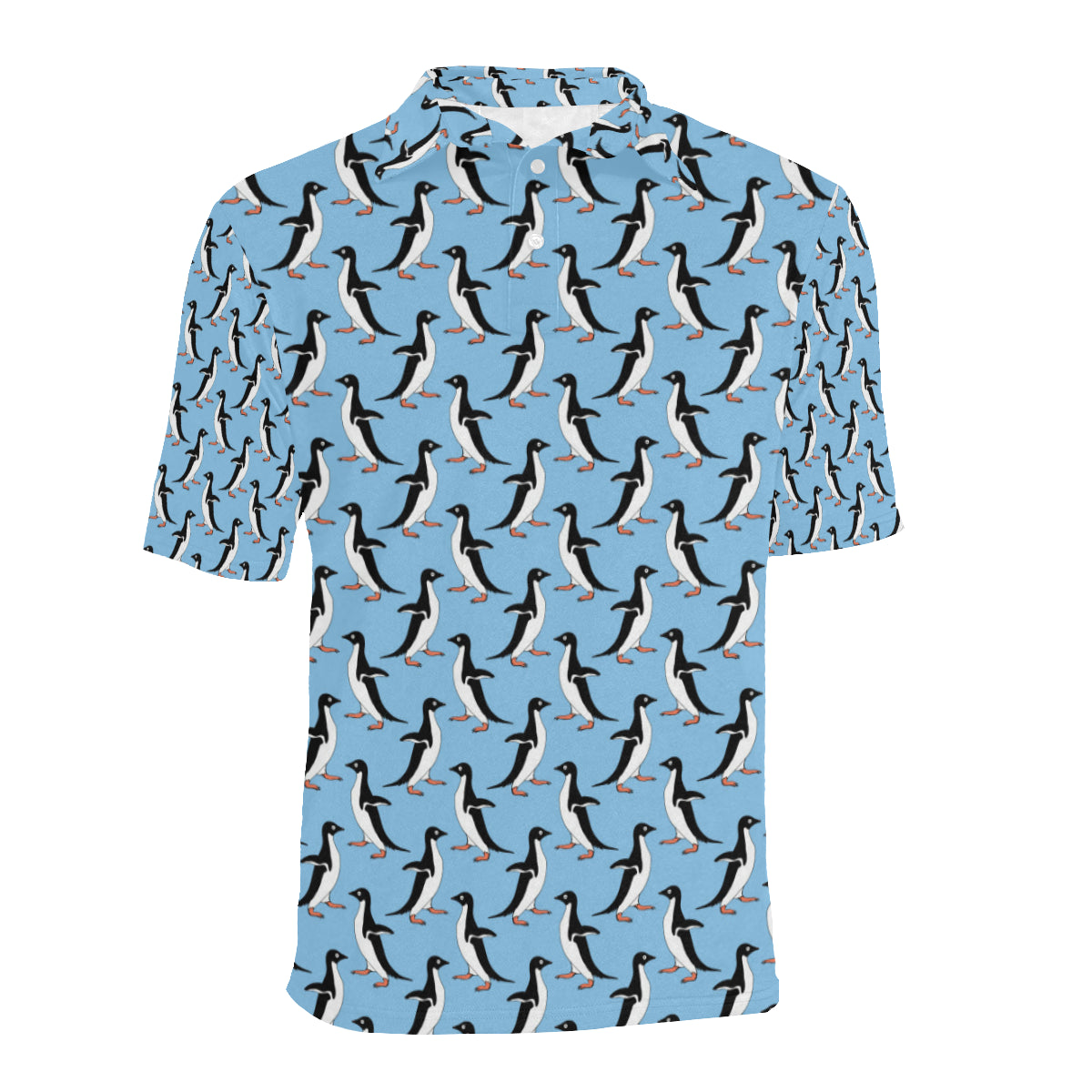 Penguin Dance Pattern Men Polo Shirt
