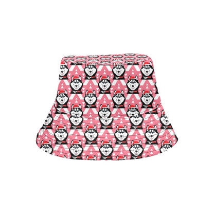 Siberian Huskies Christmas Themed Print Design LKS302 Unisex Bucket Hat