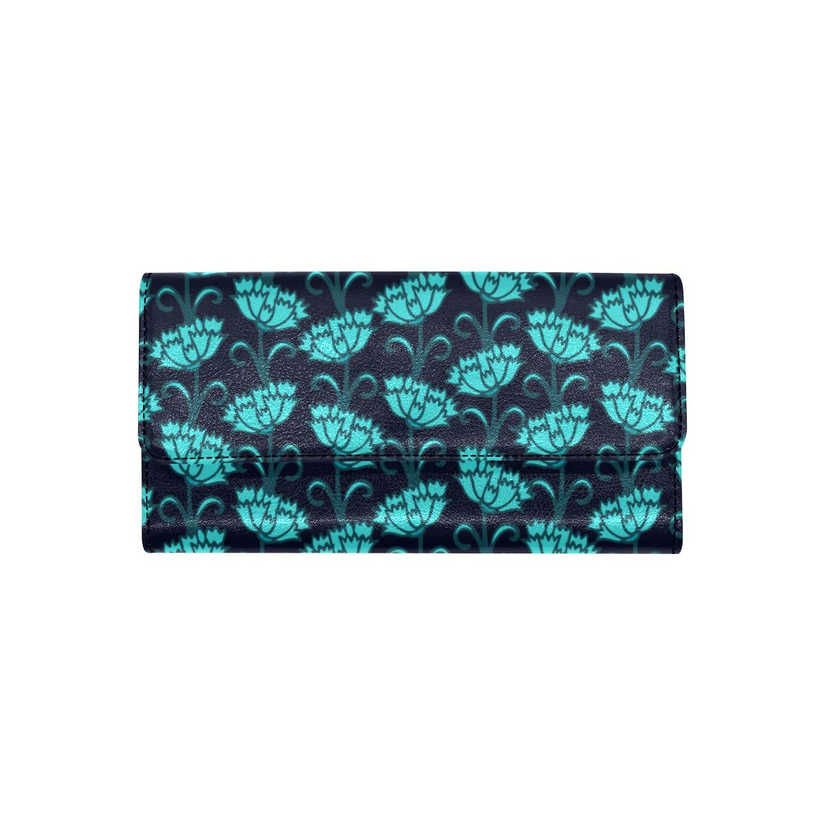 Carnations Pattern Print Design CN06 Women's Trifold Wallet