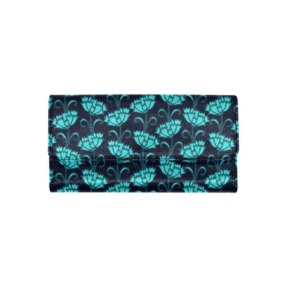 Carnations Pattern Print Design CN06 Women's Trifold Wallet