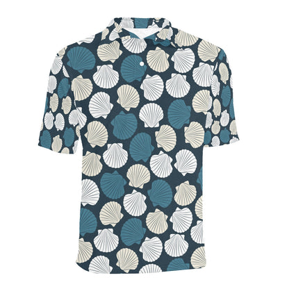 Seashell Print Design LKS3013 Men Polo Shirt