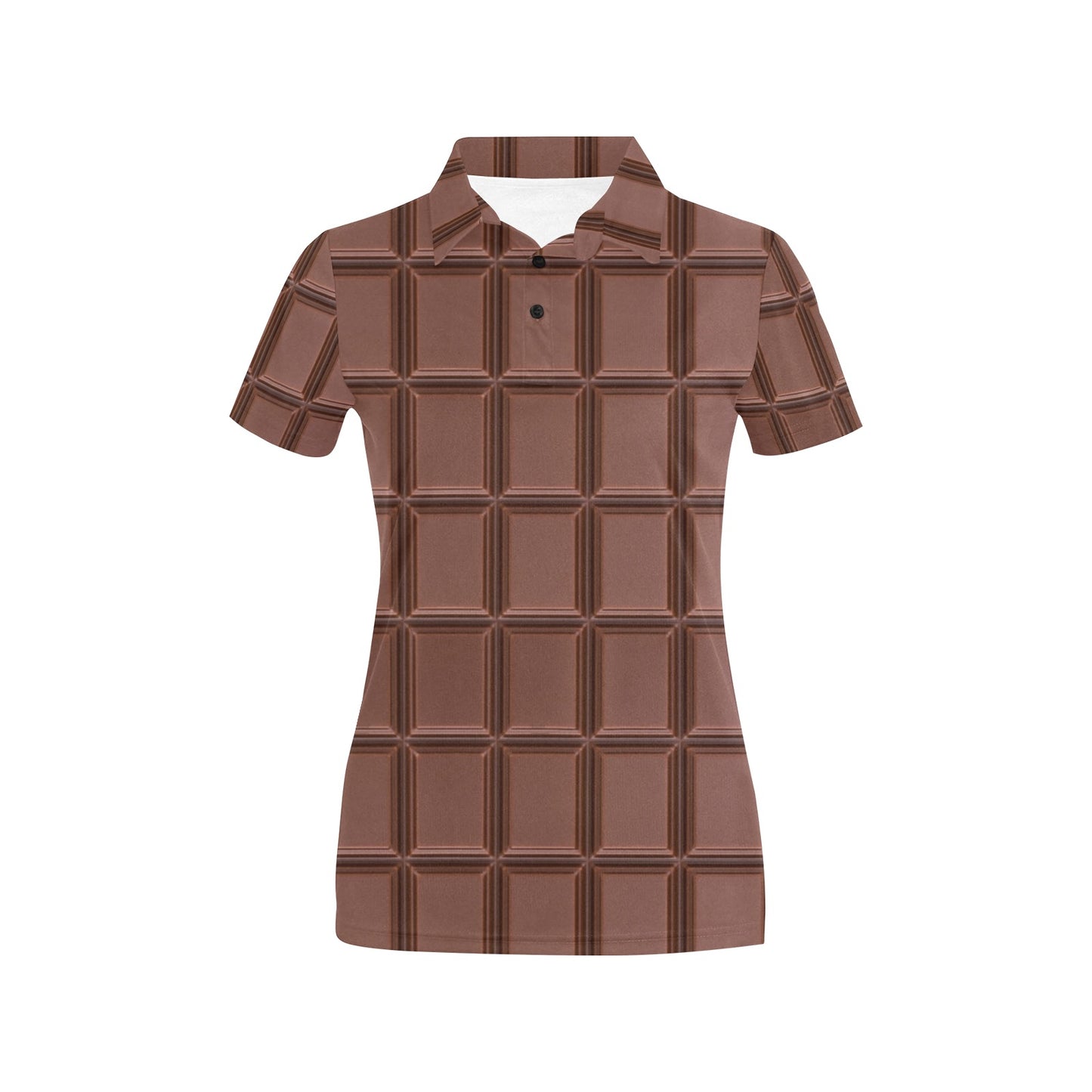 Chocolate Pattern Print Design 03 Women's Polo Shirt