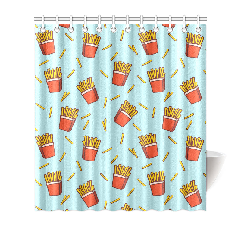 French Fried Pattern Print Design 02 Shower Curtain
