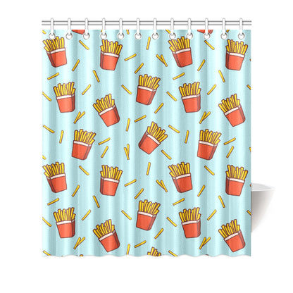 French Fried Pattern Print Design 02 Shower Curtain