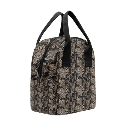 Paisley Mandala Design Print Insulated Lunch Bag