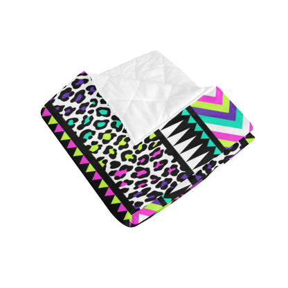 Animal Skin Aztec Rainbow Premium Quilt