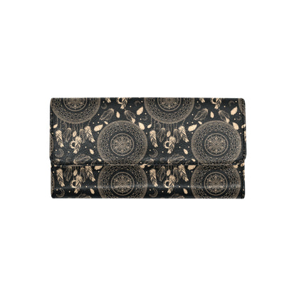 Dream Catcher Mandala Boho Moon Women's Trifold Wallet