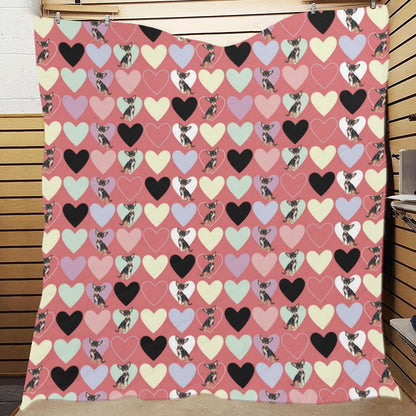 Chihuahua Pattern Print Design 01 Premium Quilt