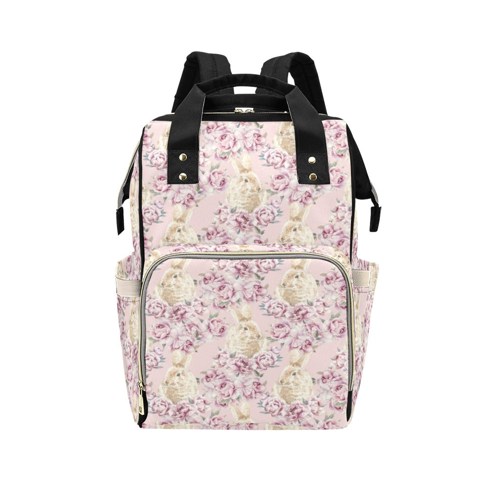 Rabbit Print Design LKS403 Diaper Bag Backpack