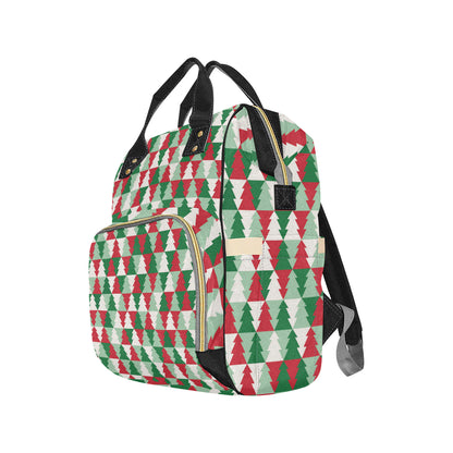 Christmas Tree Pattern Print Design 01 Diaper Bag Backpack