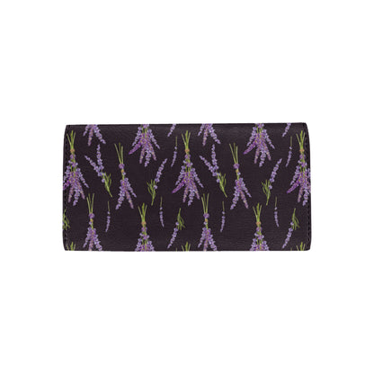 Lavender Pattern Print Design LV05 Women's Trifold Wallet