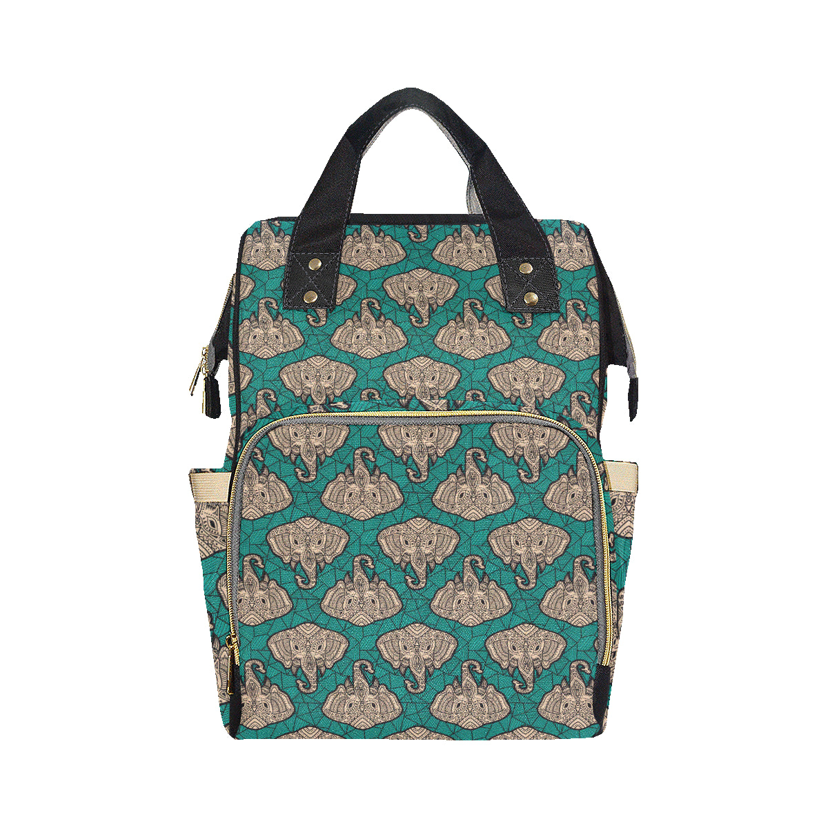 Boho Head Elephant Diaper Bag Backpack