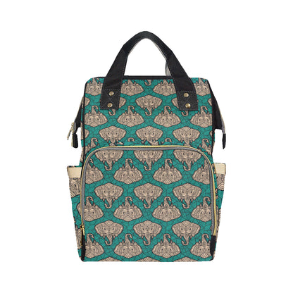 Boho Head Elephant Diaper Bag Backpack