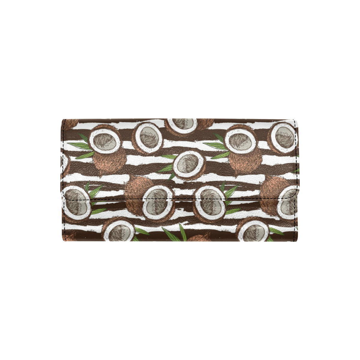 Coconut Pattern Print Design CN04 Women's Trifold Wallet