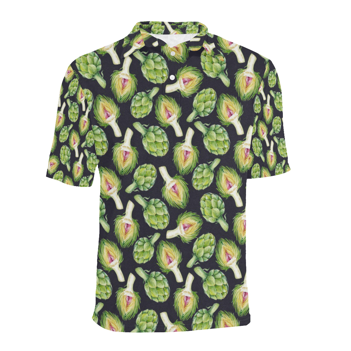 Artichoke Pattern Print Design 01 Men Polo Shirt