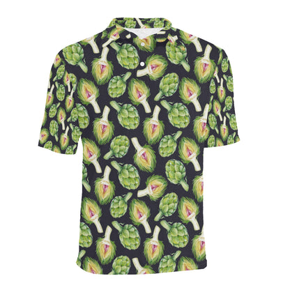 Artichoke Pattern Print Design 01 Men Polo Shirt