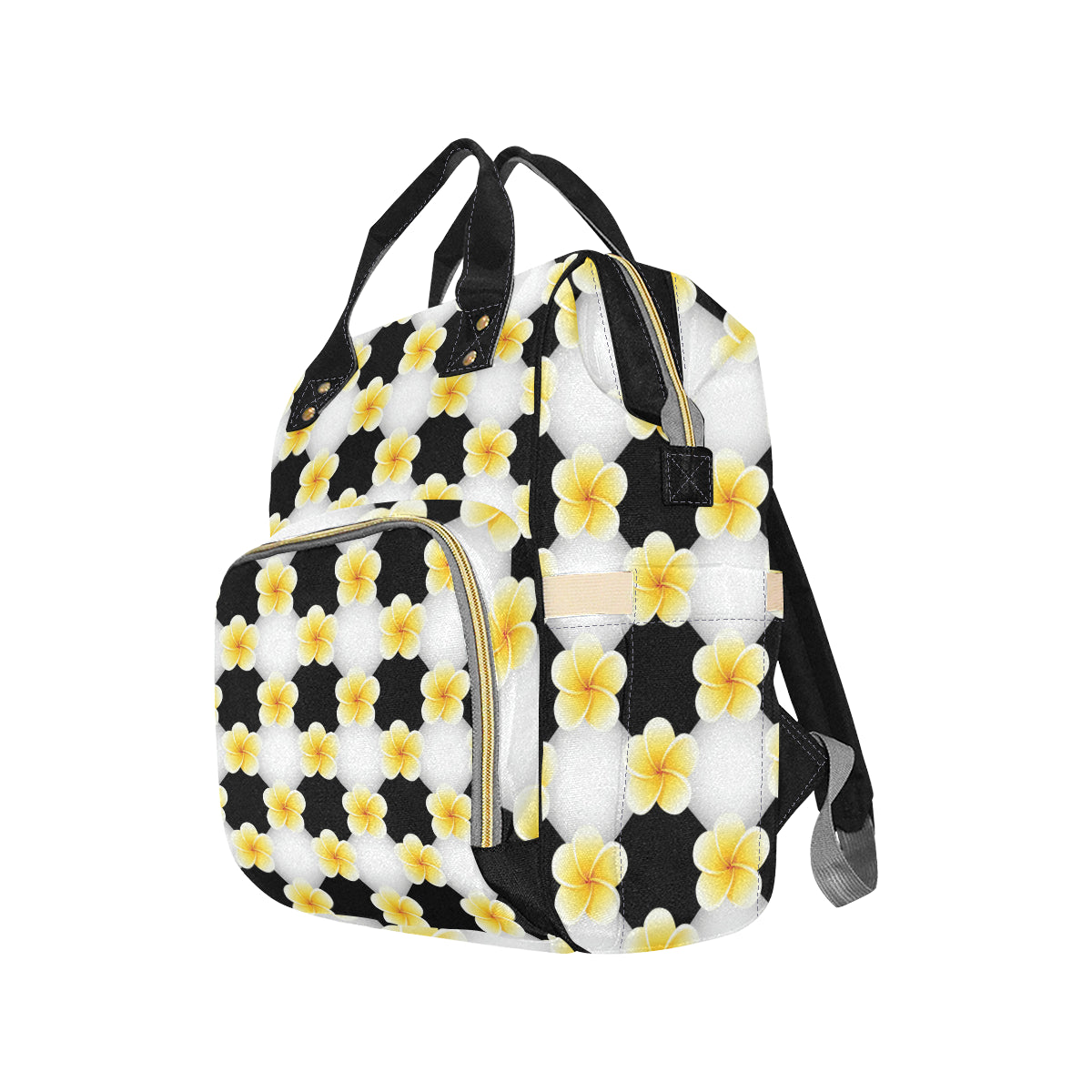 Plumeria Pattern Print Design A04 Diaper Bag Backpack
