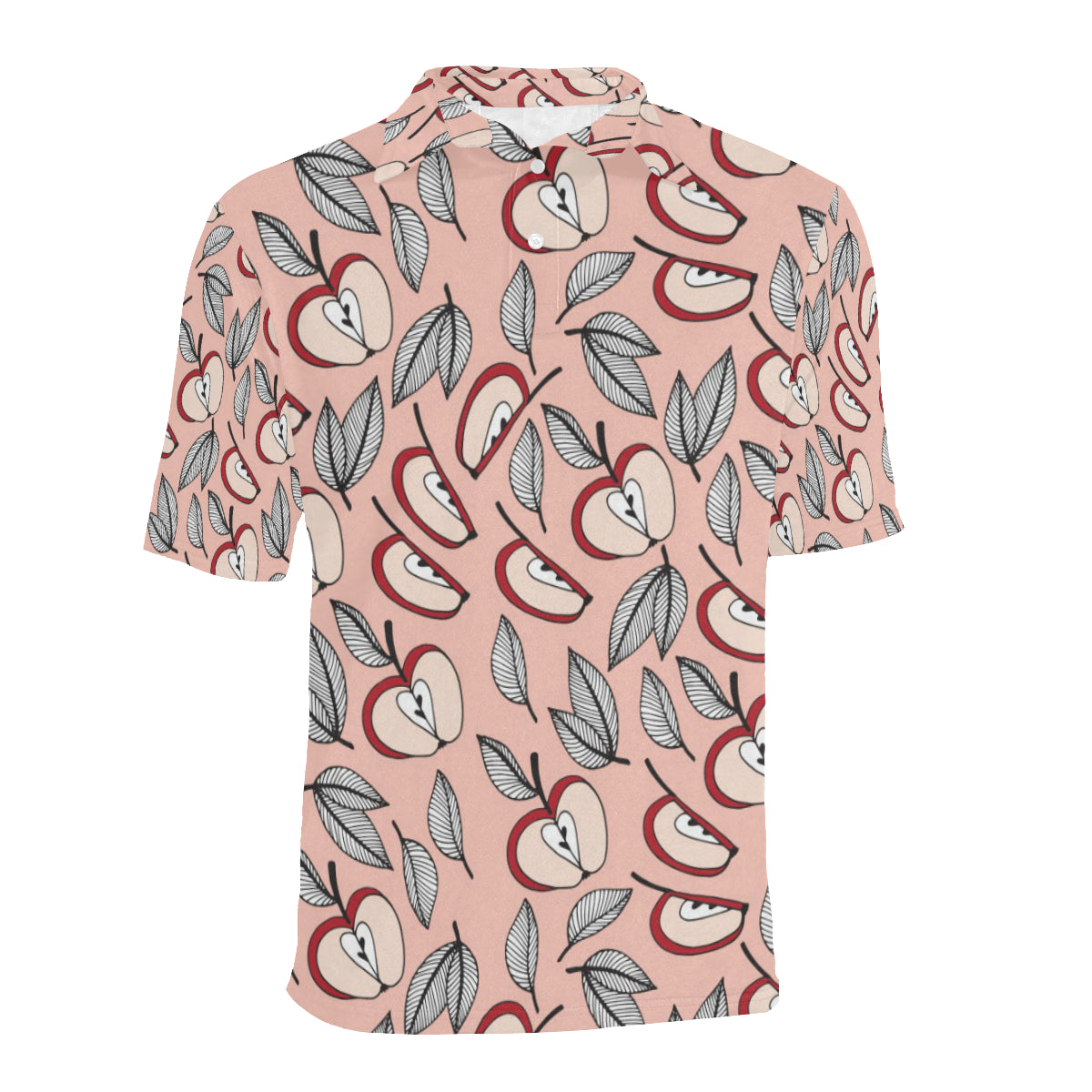 Apple Pattern Print Design AP04 Men Polo Shirt