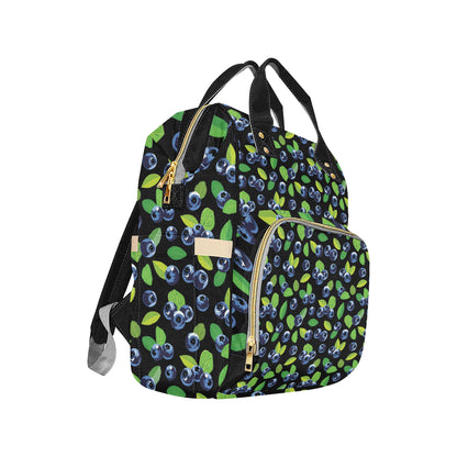 Blueberry Pattern Print Design BB03 Diaper Bag Backpack
