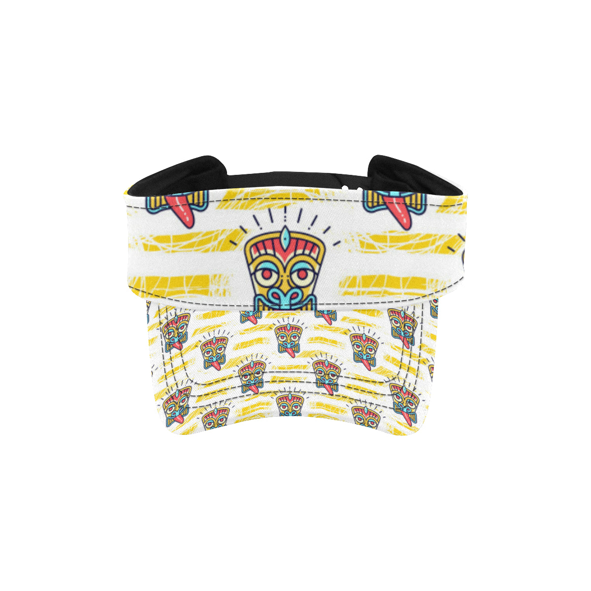 Tiki Smile Mask Print Pattern Unisex Sun Visor