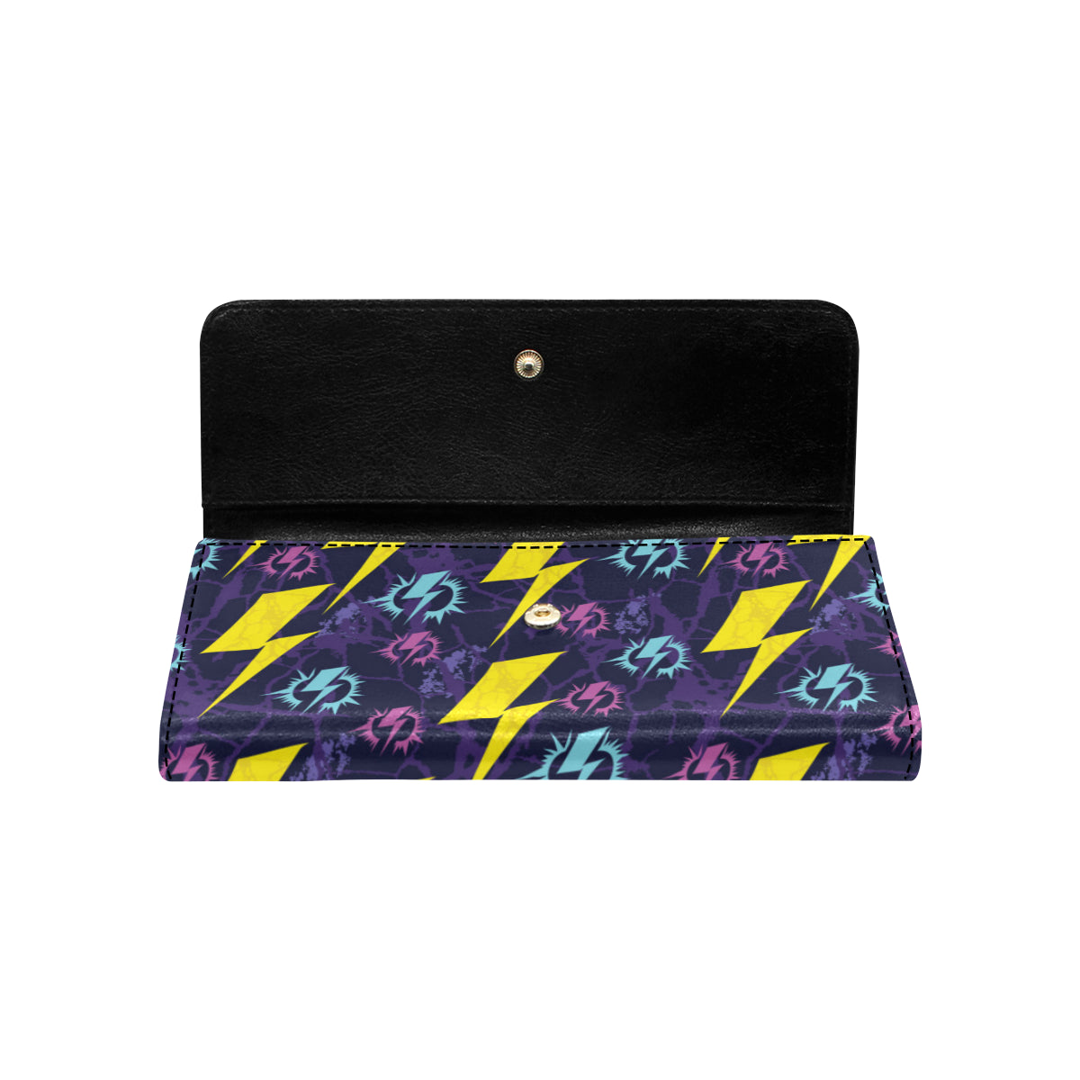 Lightning Thunder Pattern Print Design 01 Women's Trifold Wallet