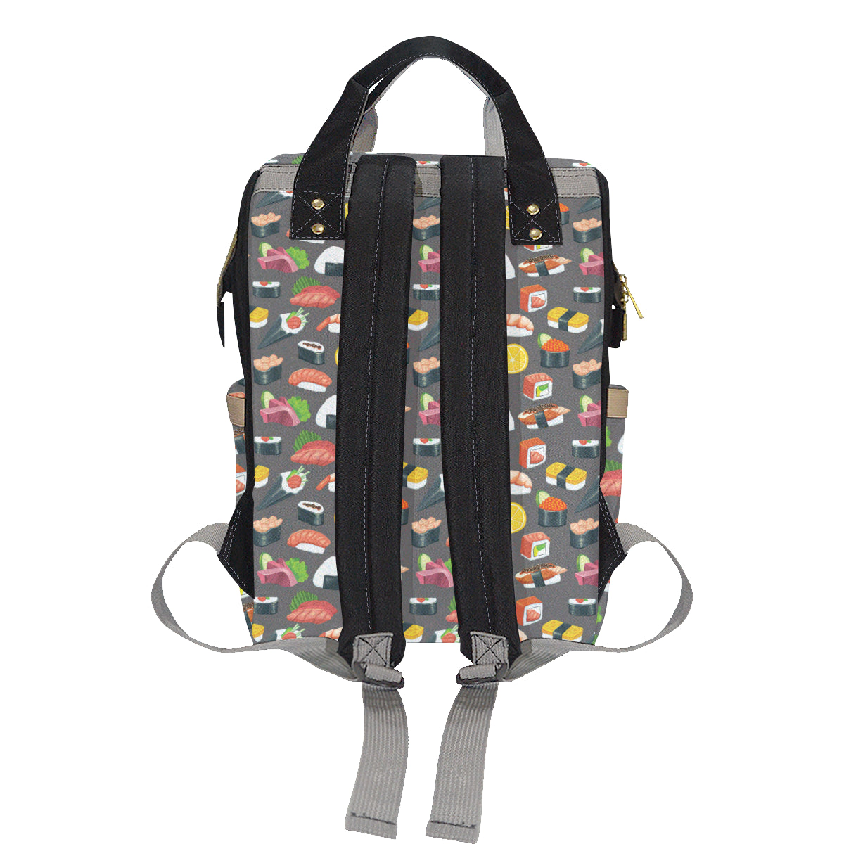 Sushi Pattern Print Diaper Bag Backpack