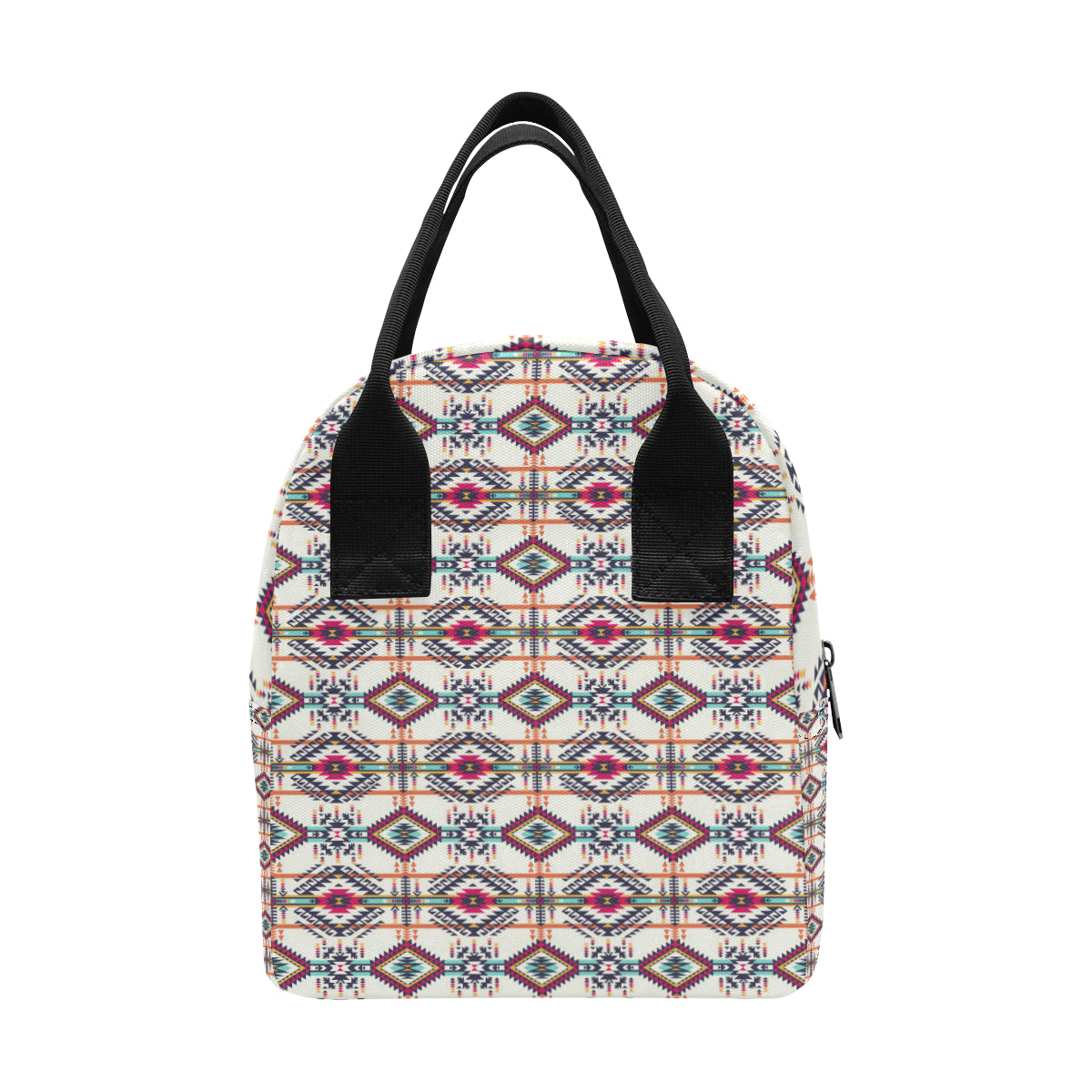 Indian Navajo Art Themed Design Print Insulated Lunch Bag