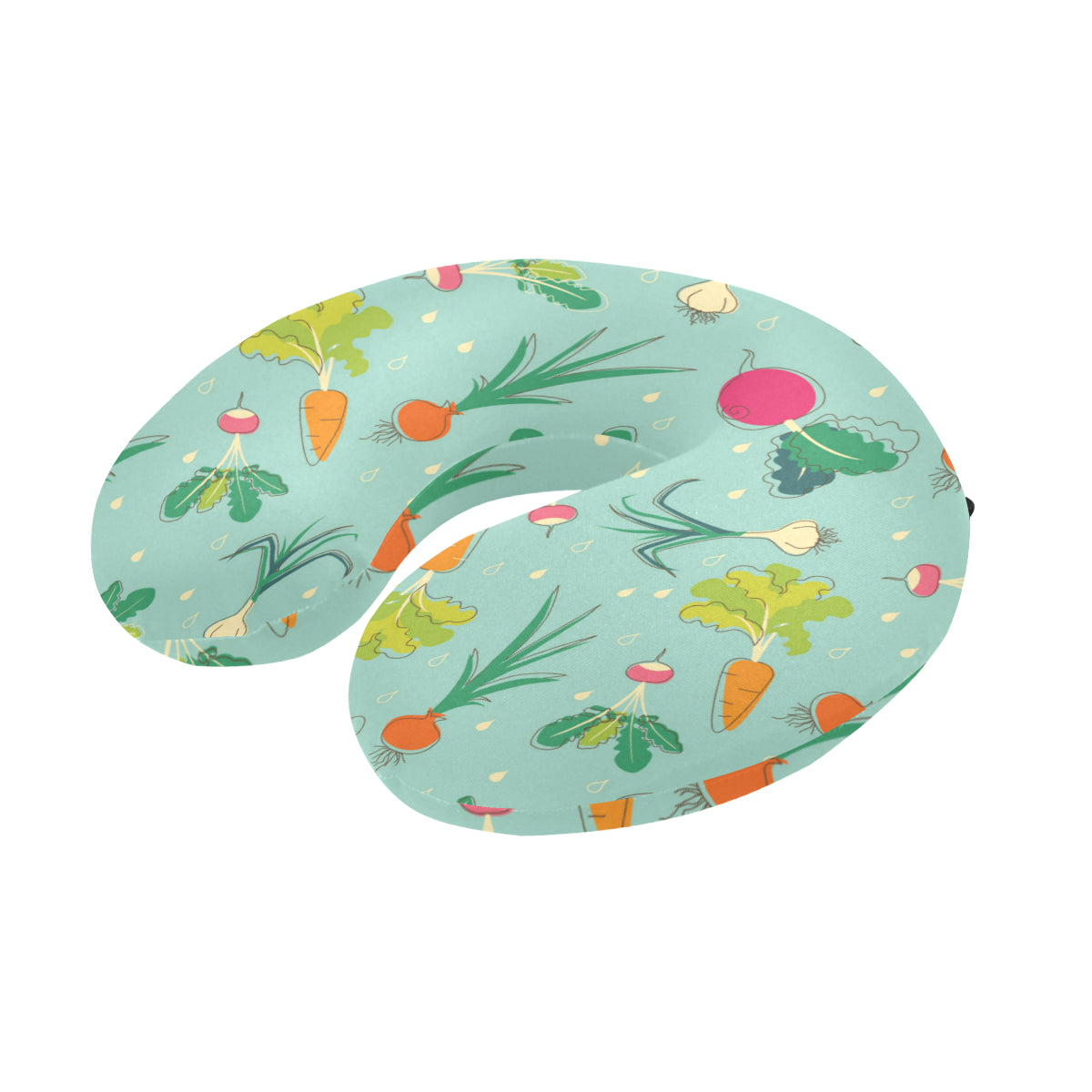 Radish Pattern Print Design A01 U-Shaped Travel Neck Pillow