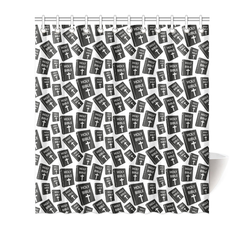 Christian Holy Bible Book Pattern Shower Curtain