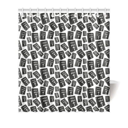 Christian Holy Bible Book Pattern Shower Curtain