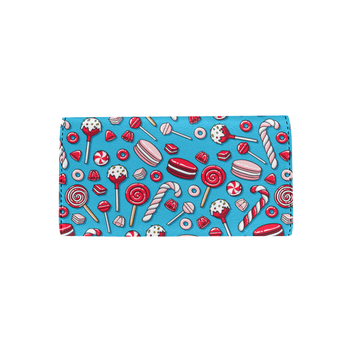 Candy Pattern Print Design 05 Women's Trifold Wallet