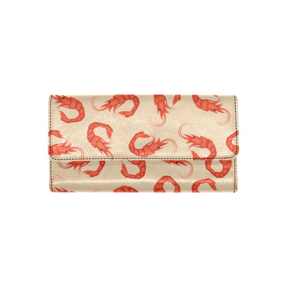 Prawn Pattern Print Design 02 Women's Trifold Wallet