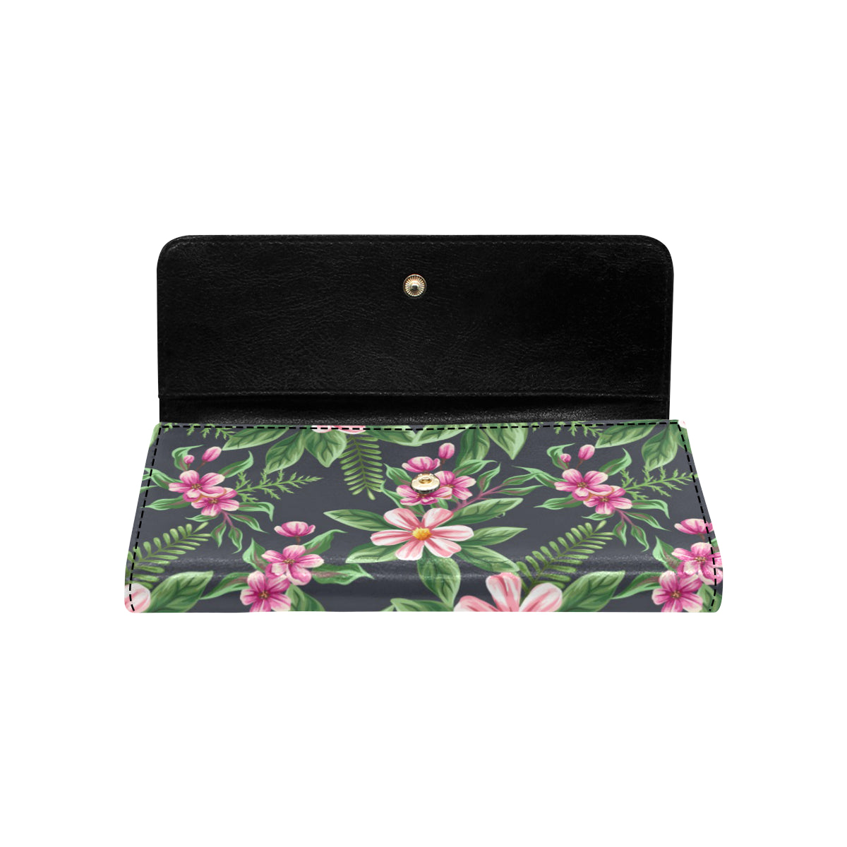 Summer Floral Pattern Print Design SF010 Women's Trifold Wallet