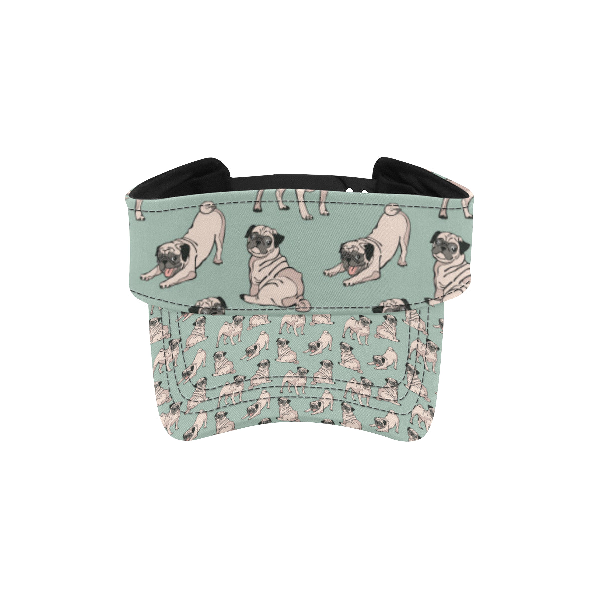 Pug Pattern Print Design A01 Unisex Sun Visor