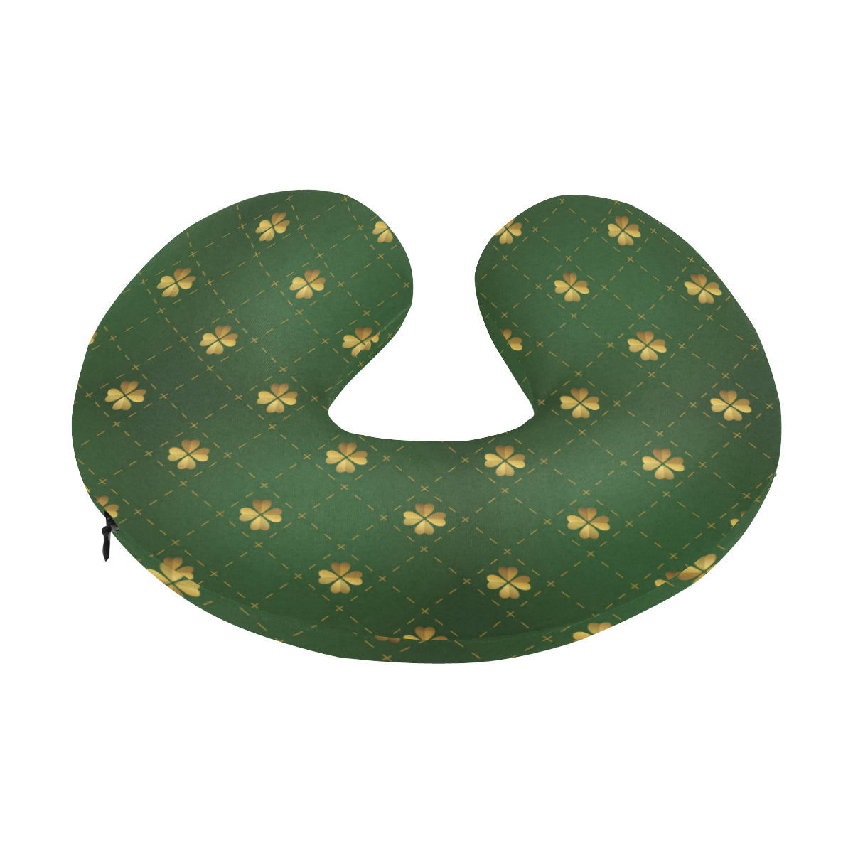 Clover Pattern Print Design 01 U-Shaped Travel Neck Pillow