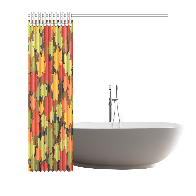 Maple Leaf Pattern Print Design 05 Shower Curtain