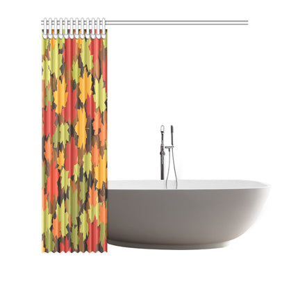 Maple Leaf Pattern Print Design 05 Shower Curtain