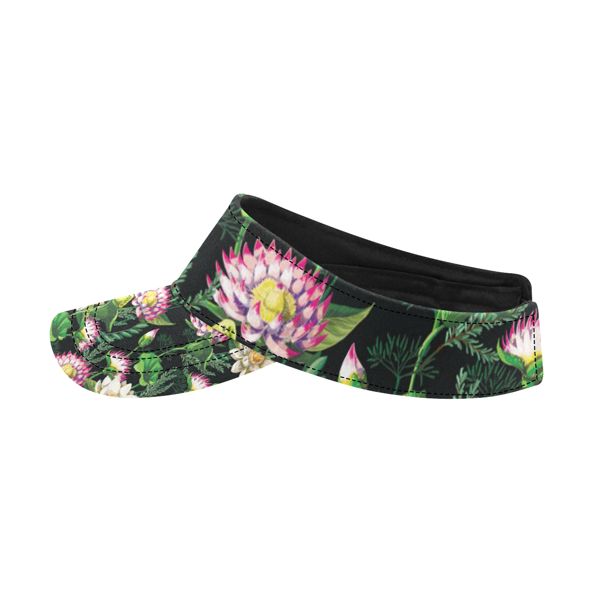 Water Lily Pattern Print Design WL010 Unisex Sun Visor