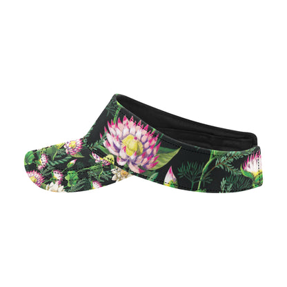 Water Lily Pattern Print Design WL010 Unisex Sun Visor