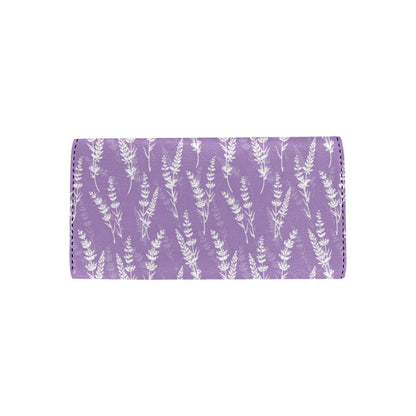 Lavender Pattern Print Design LV08 Women's Trifold Wallet