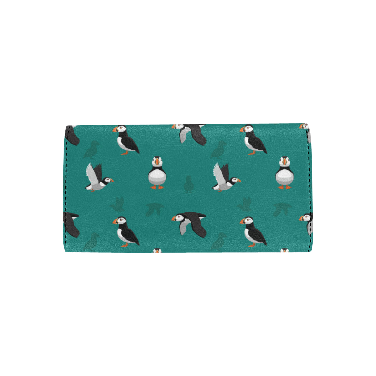 Puffin Pattern Print Design A02 Women's Trifold Wallet