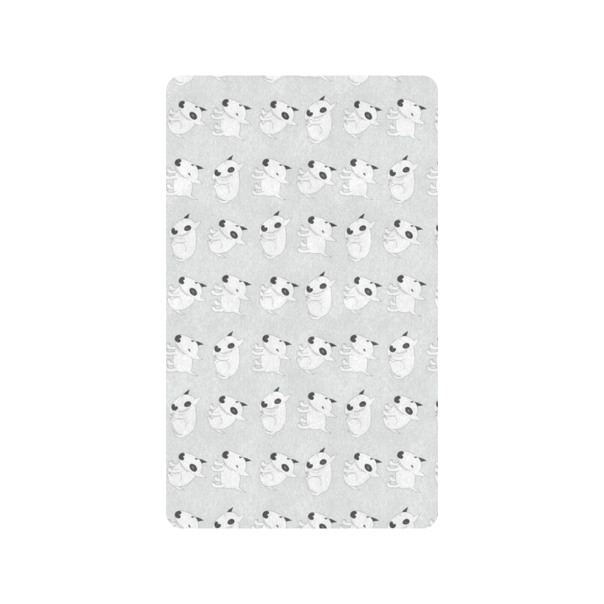 Bull Terrier hand draw Print Pattern Rubber Doormat