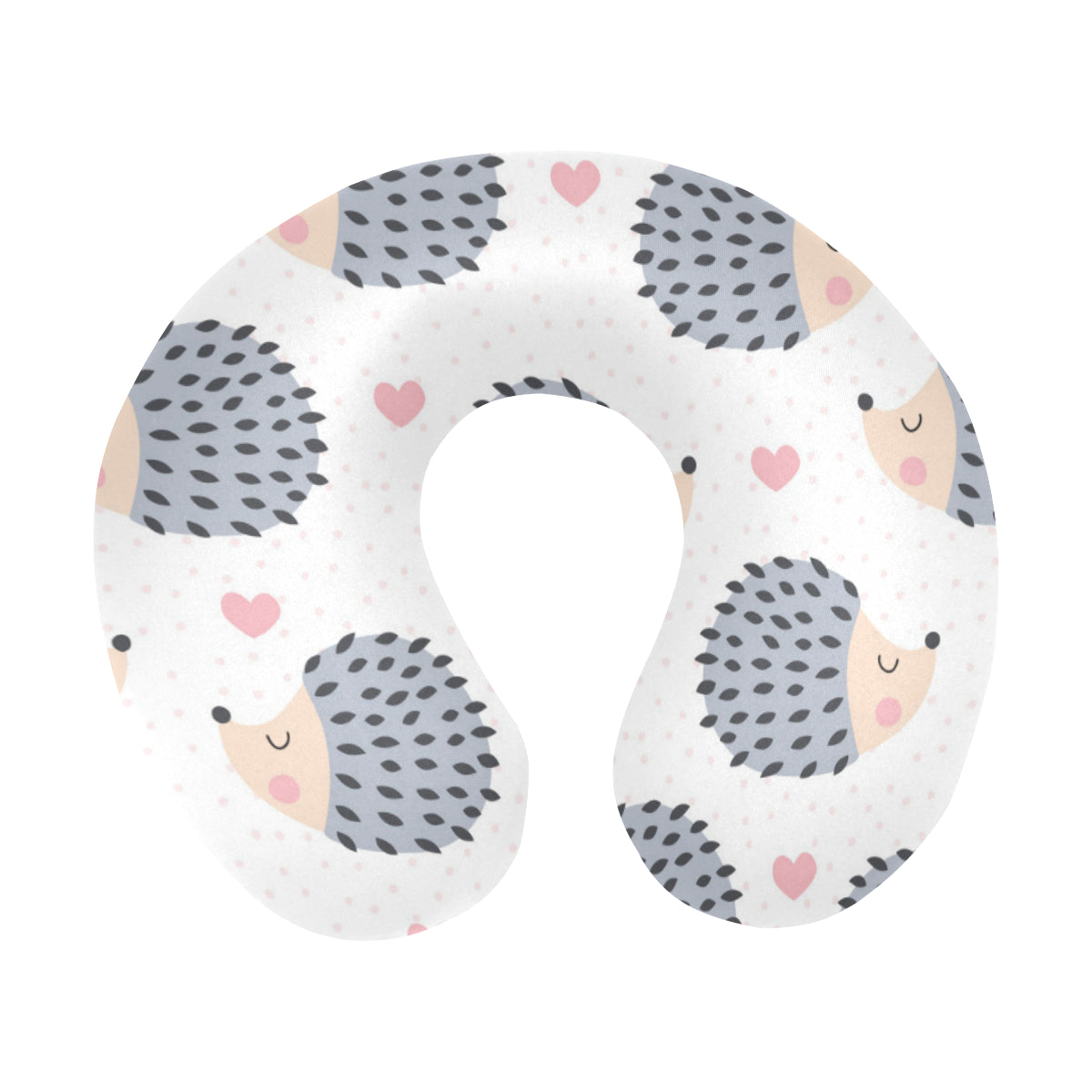 Hedgehog Baby Pattern Print Design 03 U-Shaped Travel Neck Pillow