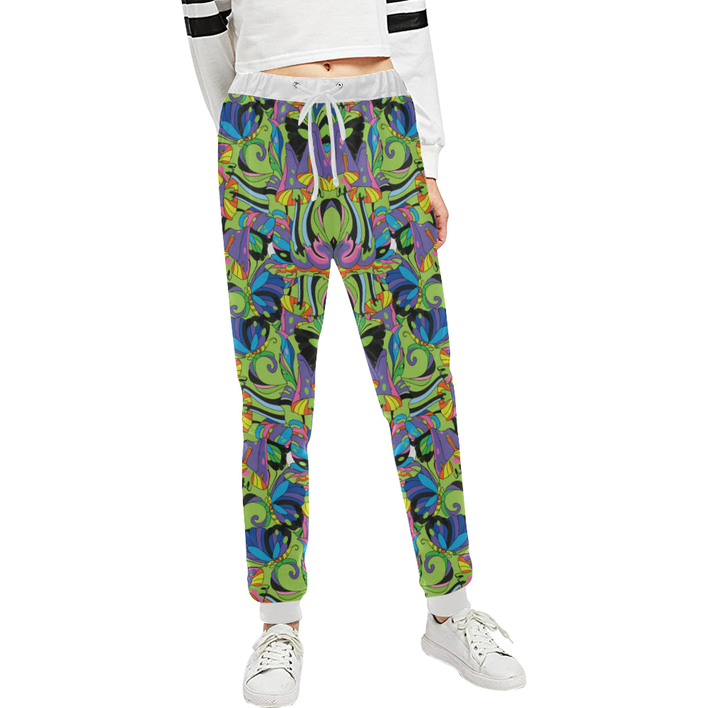 Psychedelic Trippy Mushroom Themed Unisex Sweatpants