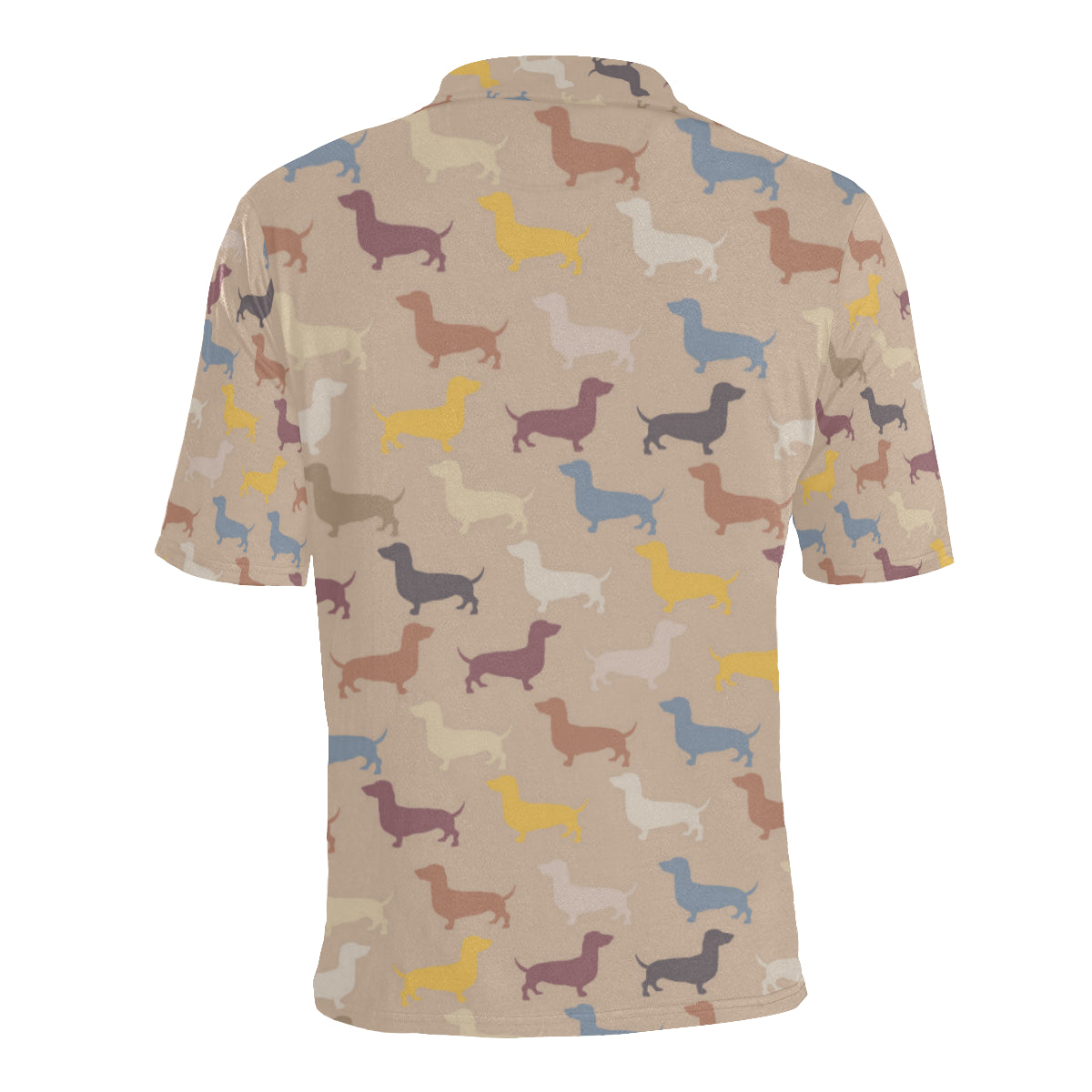 Dachshund Pattern Print Design 03 Men Polo Shirt