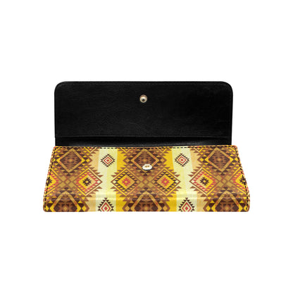 Native Pattern Print Design A09 Women's Trifold Wallet