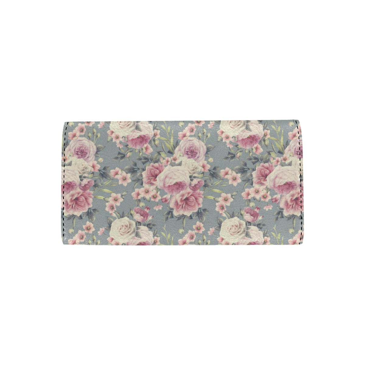 Peony Pattern Print Design PE05 Women's Trifold Wallet