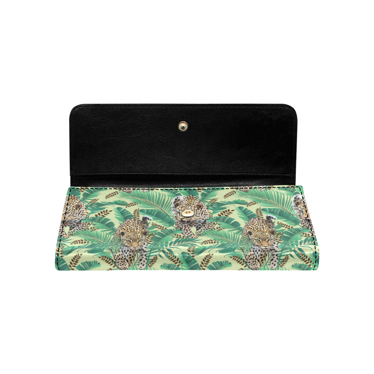 Leopard Pattern Print Design 03 Women's Trifold Wallet