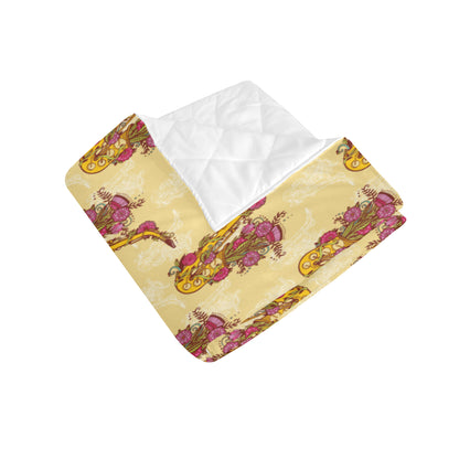 Saxophone Pattern Print Design 04 Premium Quilt