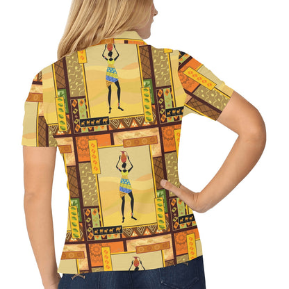 African Girl Design Women's Polo Shirt